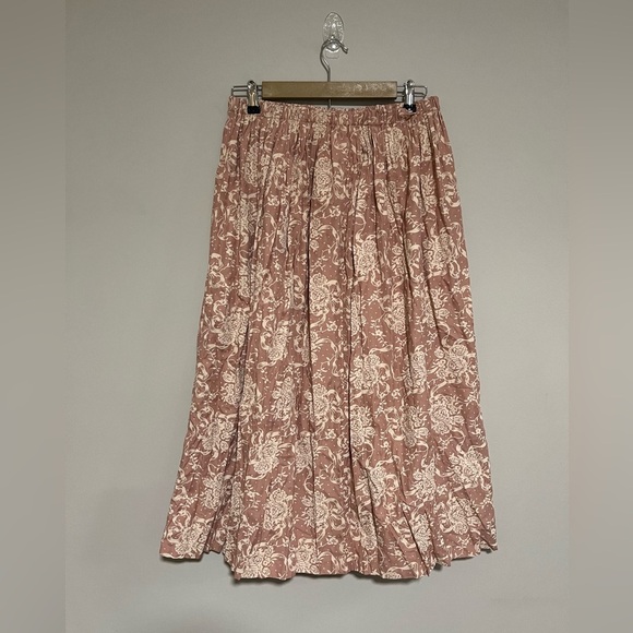 Vintage Scott McClintock Cottagecore Gathered Waist Maxi Midi Skirt Large 90s - Picture 2 of 7